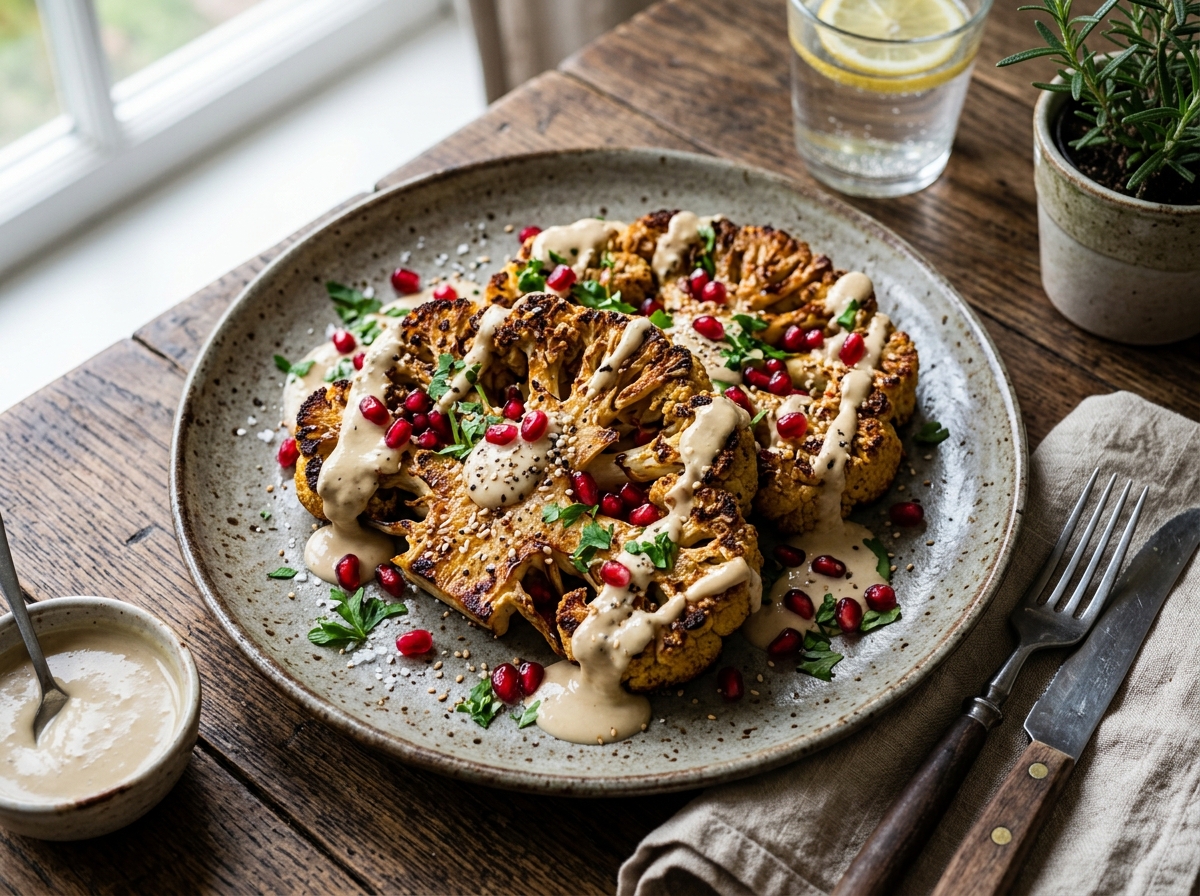 Vegan Fırında Karnabahar Steak
