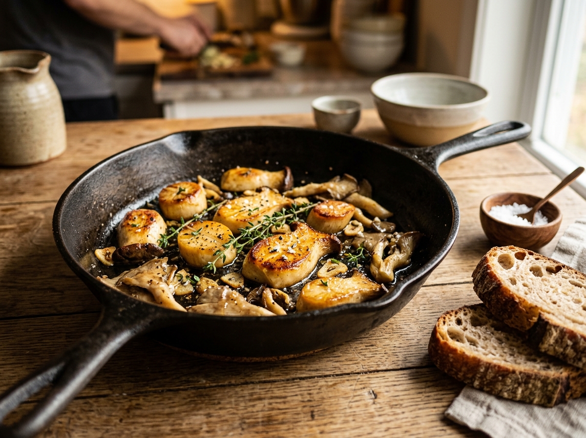 Vegan İstiridye Mantarı Sote